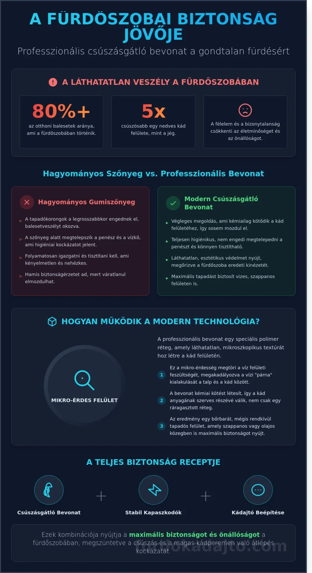 Csúszásgátló bevonat kádba: A biztonságos fürdés alapjai 2026-ban