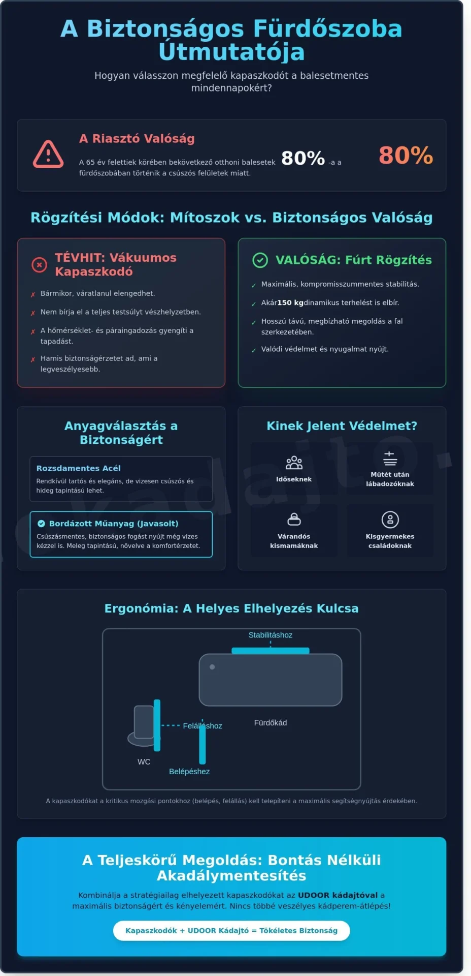 Fürdőszobai biztonsági kapaszkodó: Átfogó útmutató az időskori balesetmegelőzéshez 2026-ban