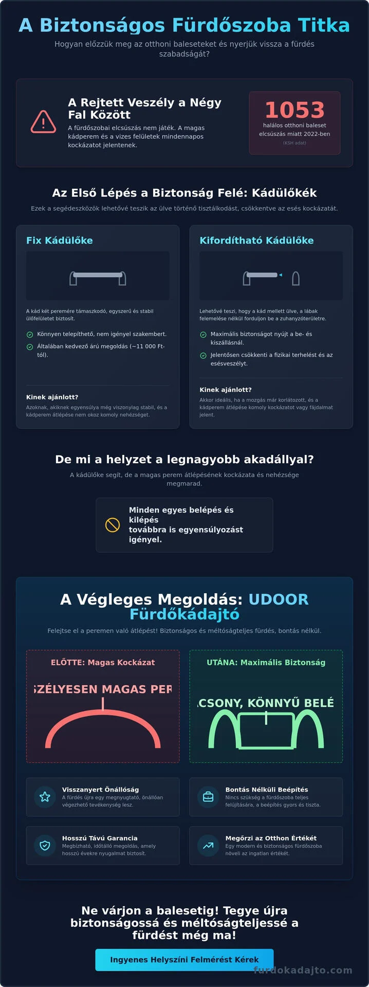 Kádülőke időseknek: Biztonságos és kényelmes fürdés 2026-ban